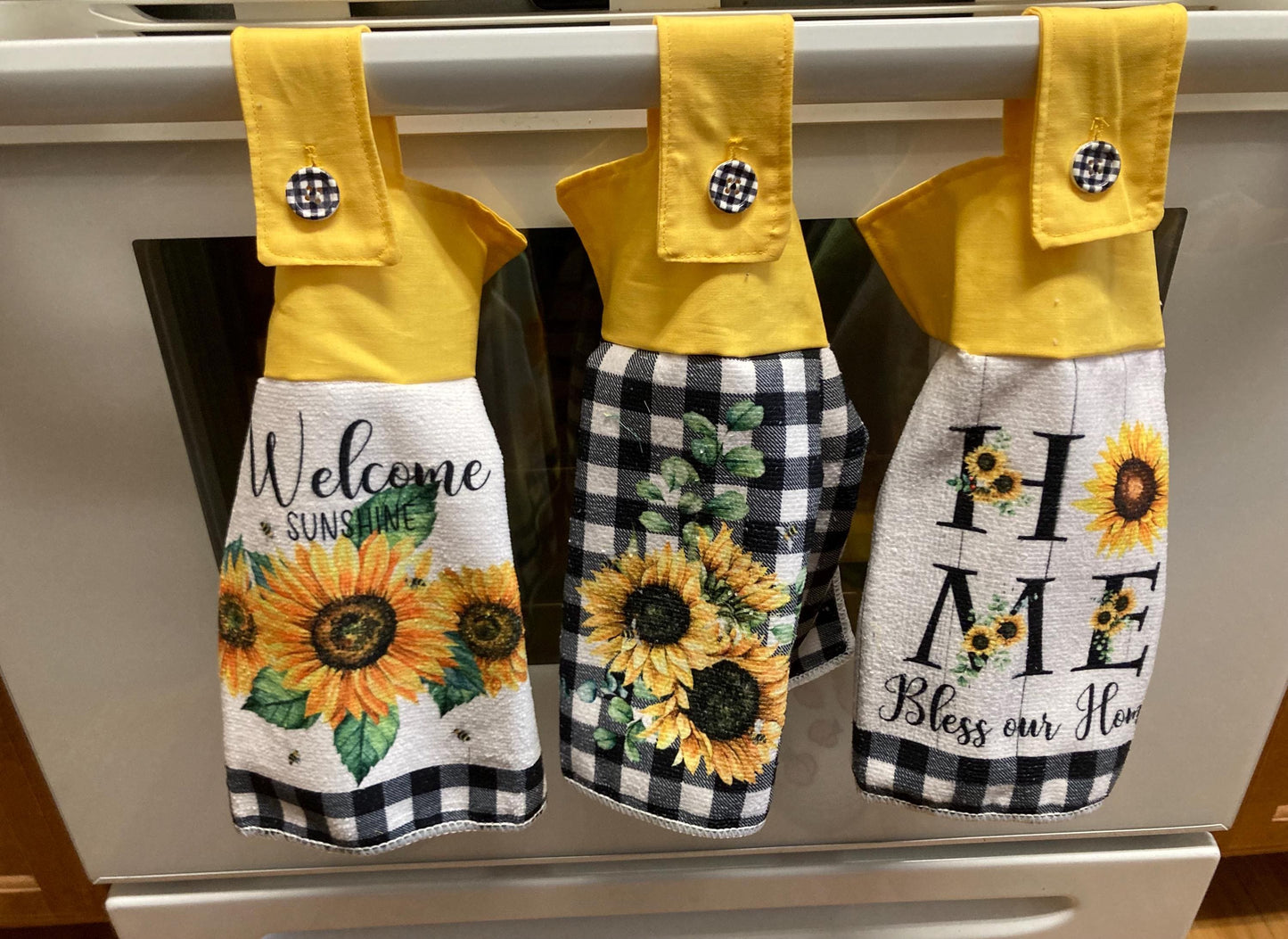 HANGING TOWELS SUNFLOWERS