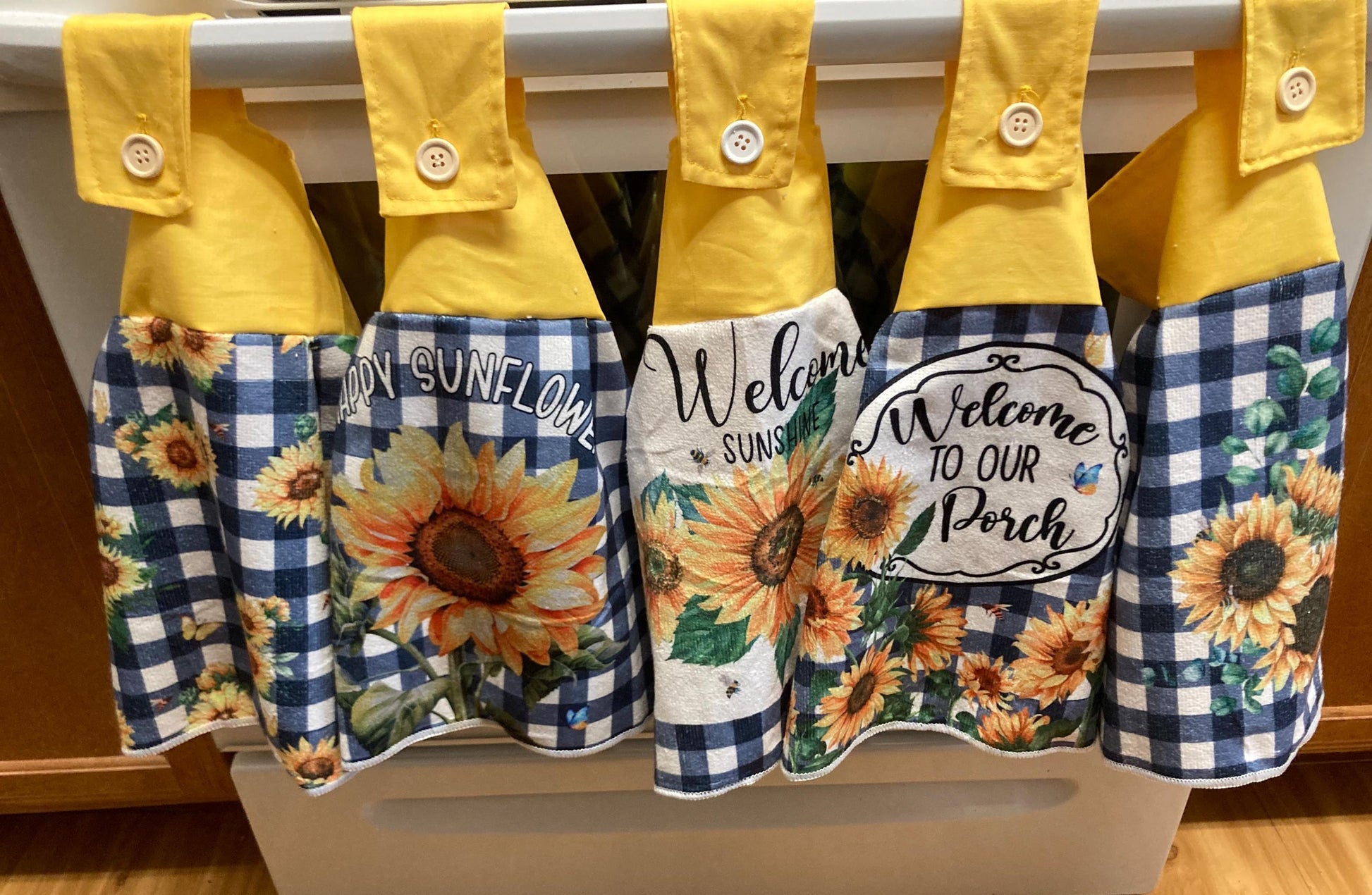 HANGING TOWELS SUNFLOWERS