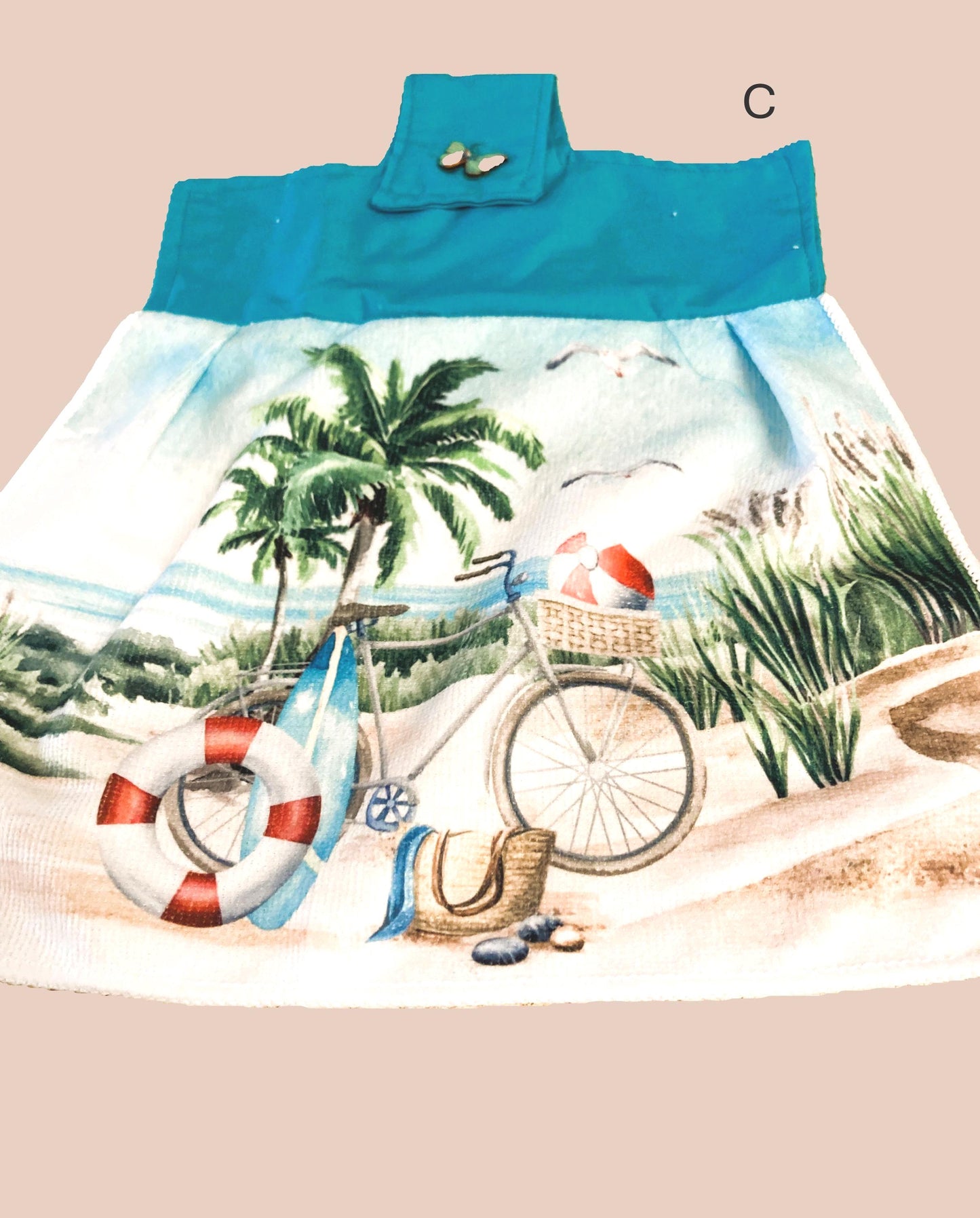HELLO SUMMER! at the beach or ocean hanging towels