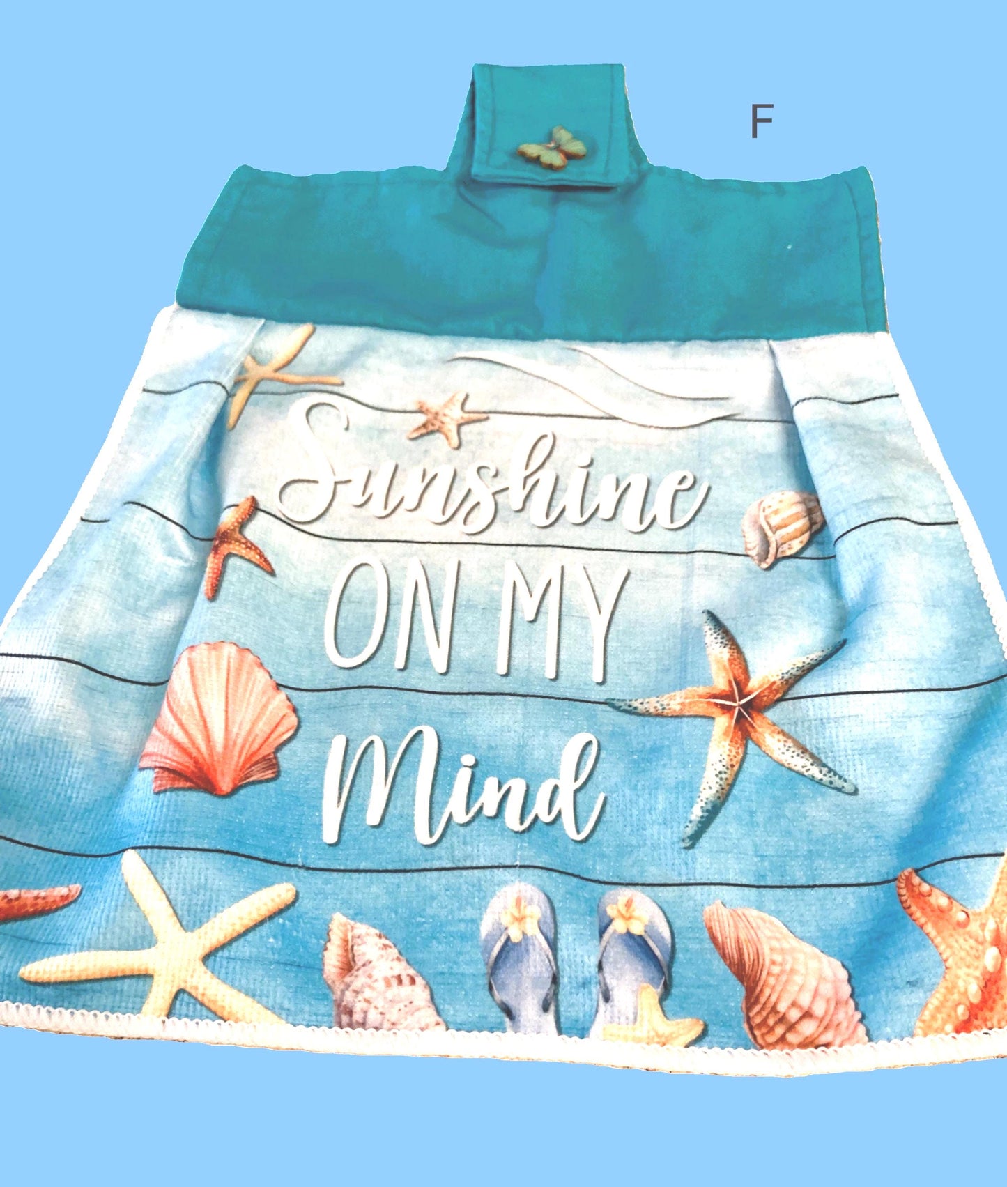 HELLO SUMMER! at the beach or ocean hanging towels