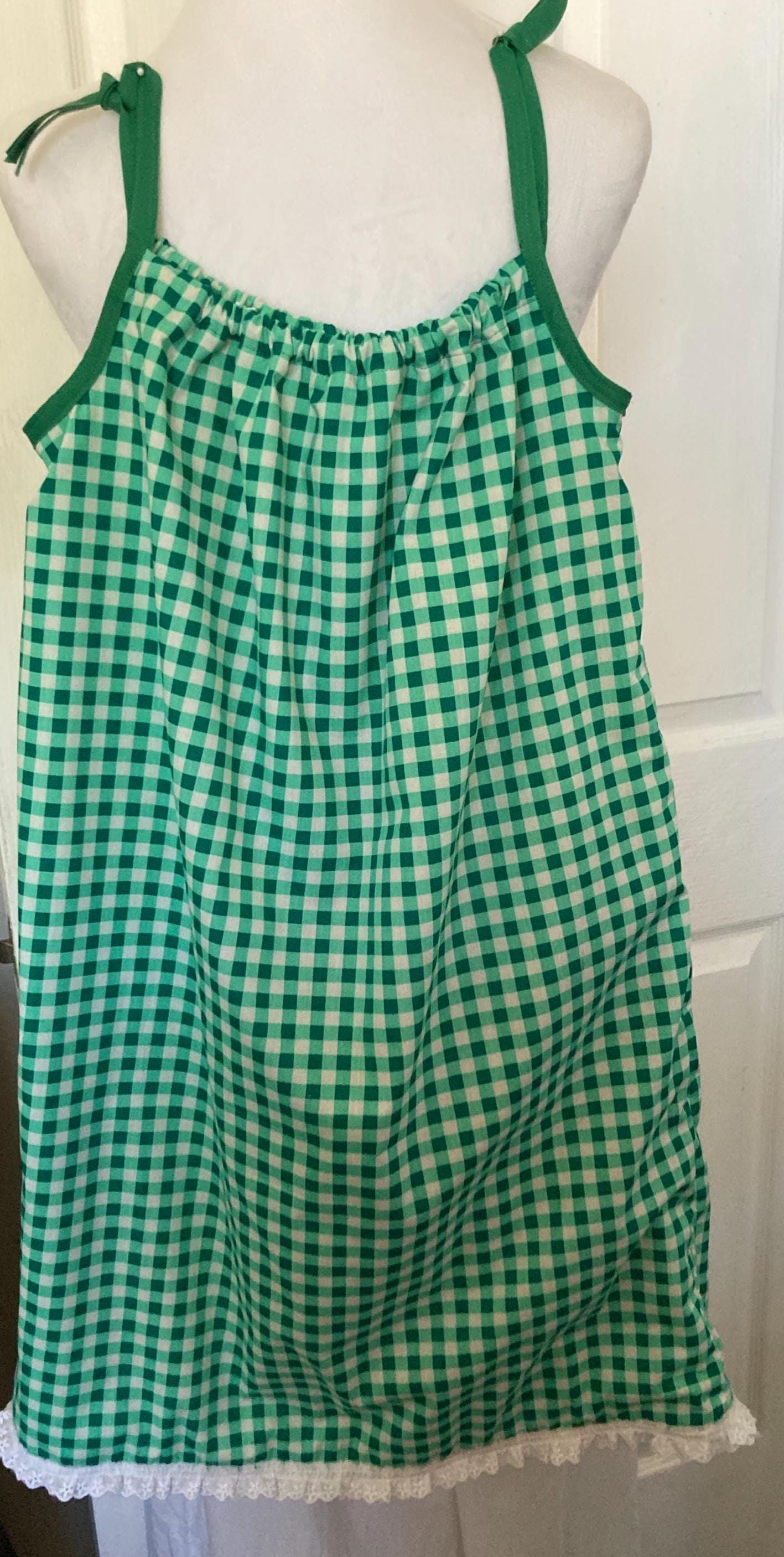 GIRLS' PILLOWCASE DRESS Reversible in 3 sizes and two color schemes