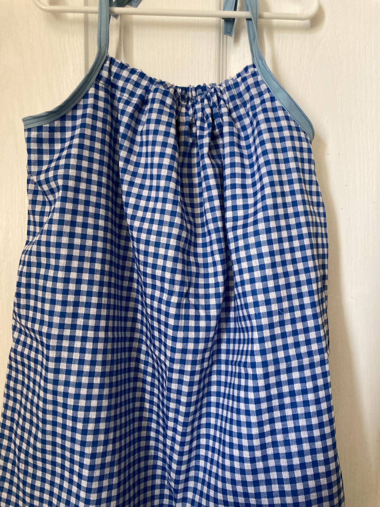 BLUE GINGHAM REVERSIBLE Pillowcase Dress for Girls